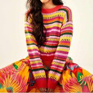 FARM Rio Fruit Dream Crochet Sweater